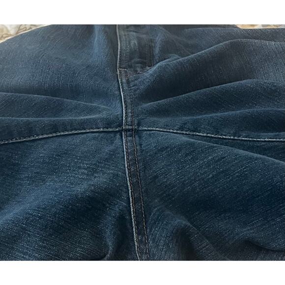 ARIAT REBAR M5 STRAIGHT SLIM HI-RISE DISTRESSED JEANS, MENS, 35X32, DENIM BLUE - Picture 8 of 12